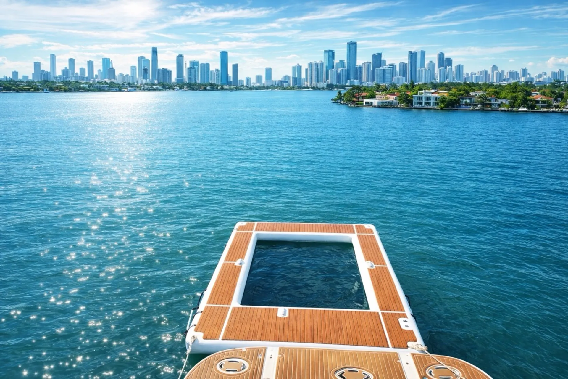  Miami Yacht Rental 60 ft + 2 Jet Ski Rides Free + Floating Pool