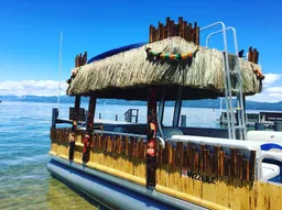 Tahoe Tiki Boat — Floating Island Escape boat photo