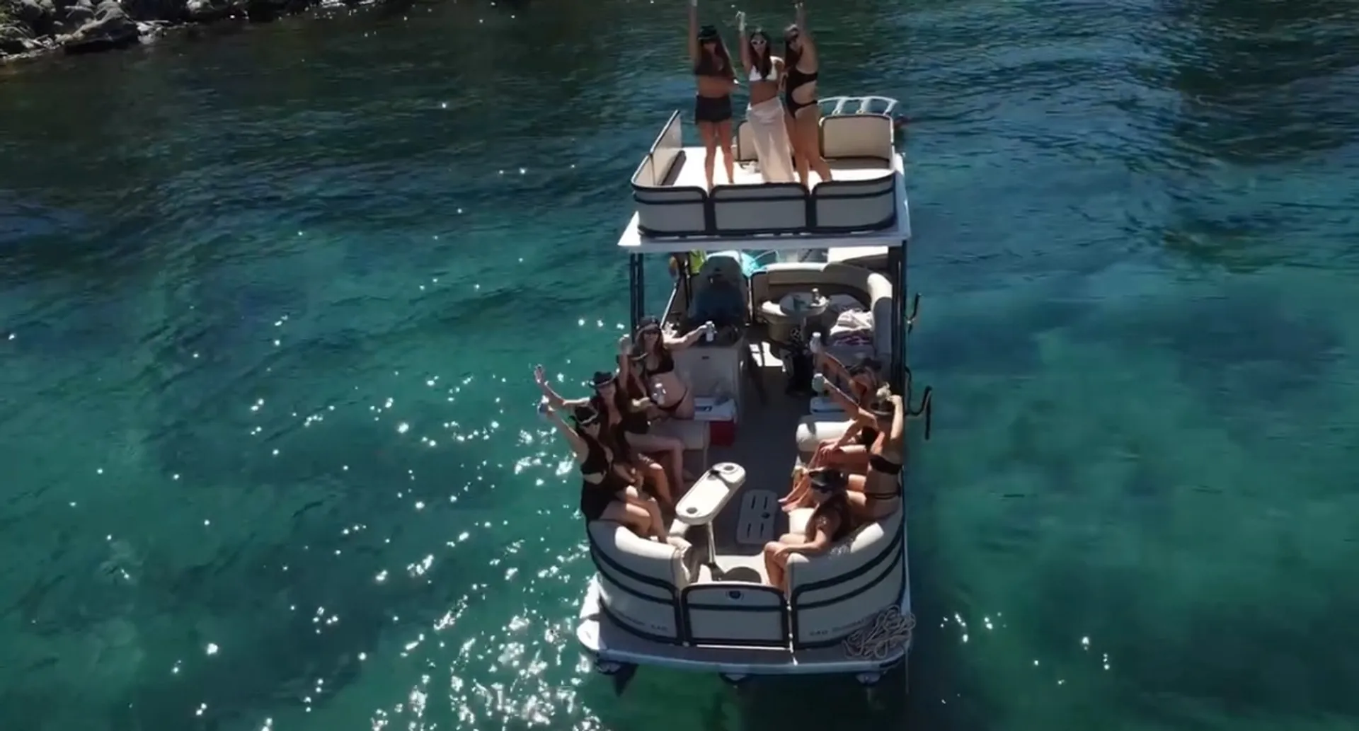 Luxury Double Decker Pontoon Party Boat with Slide