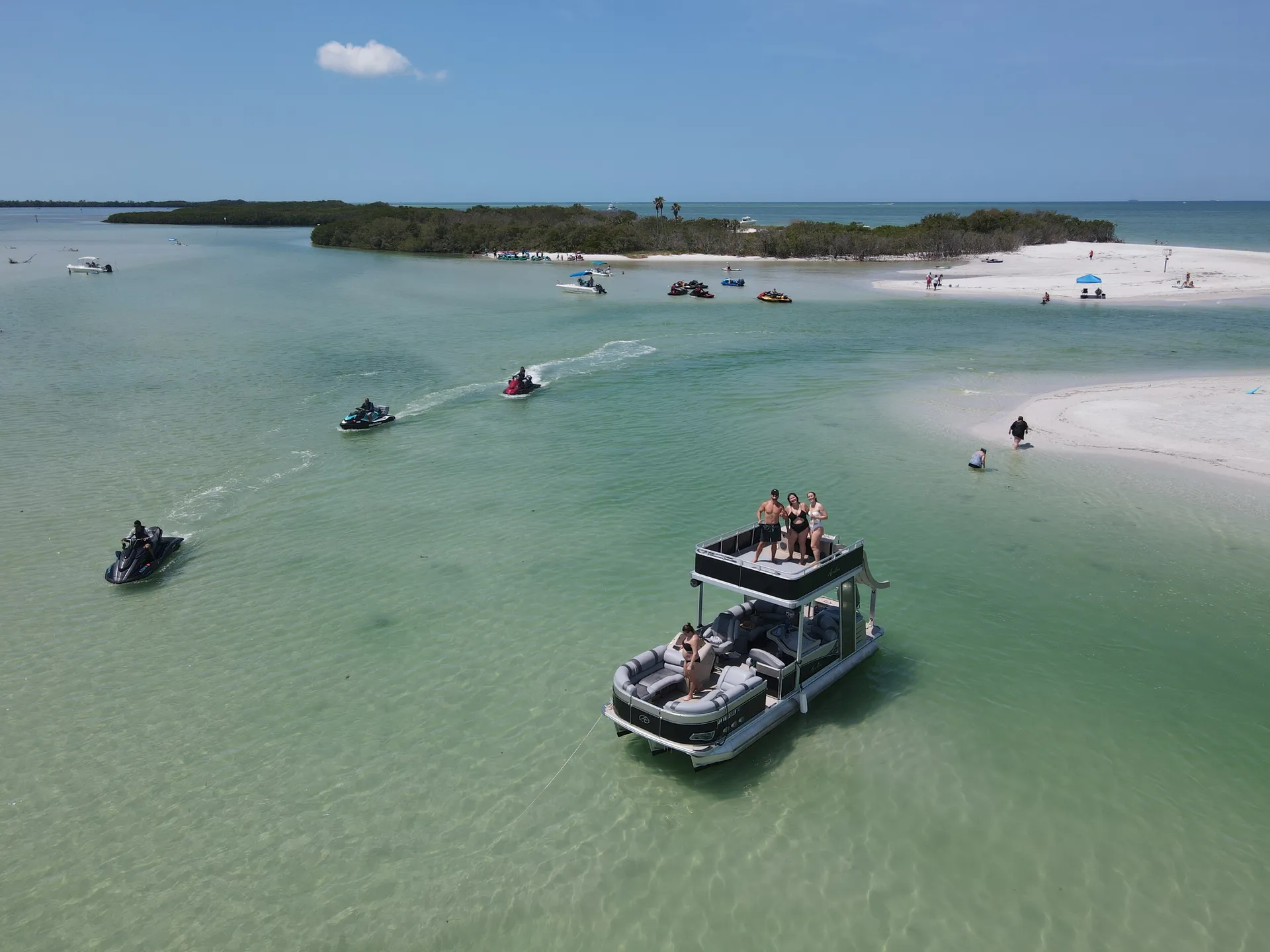 Double Decker Party Boat with Water Slide 14 Person