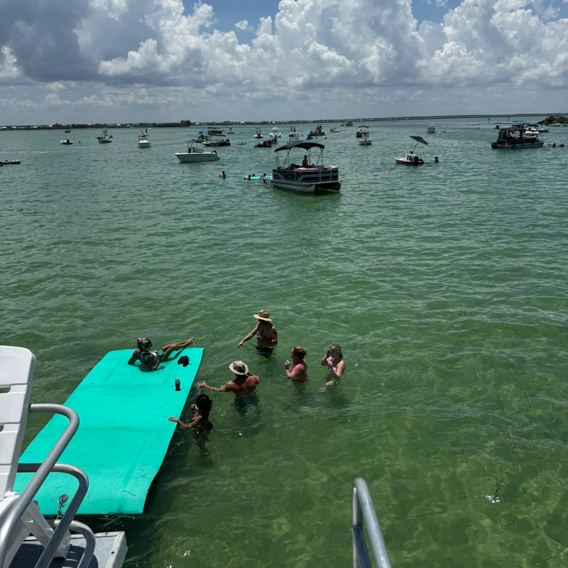 24' Double Deck Boat Rental with Waterslide | Hernando Beach