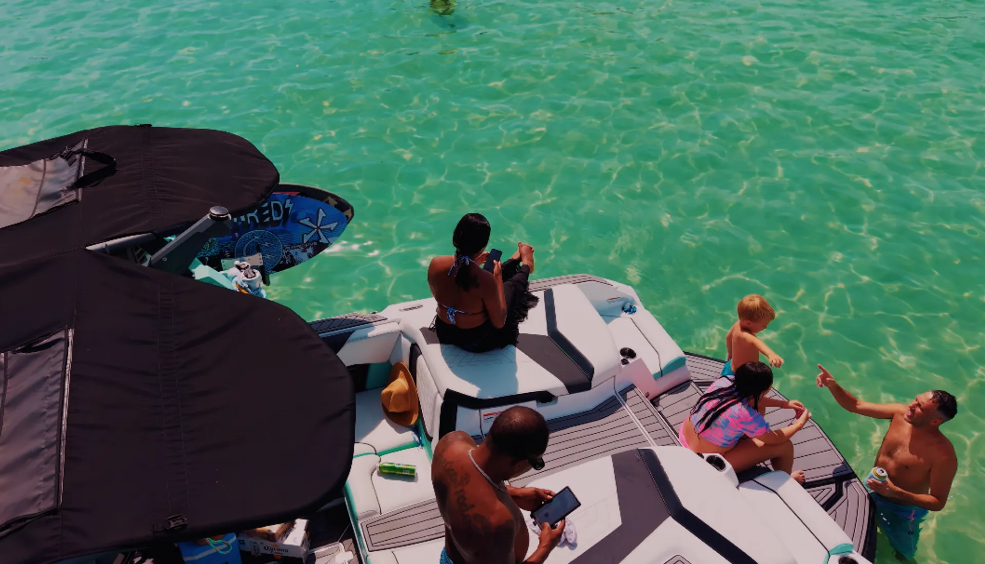 Crab island excursion & Wakesurf session on a 2025 Nautique G23 