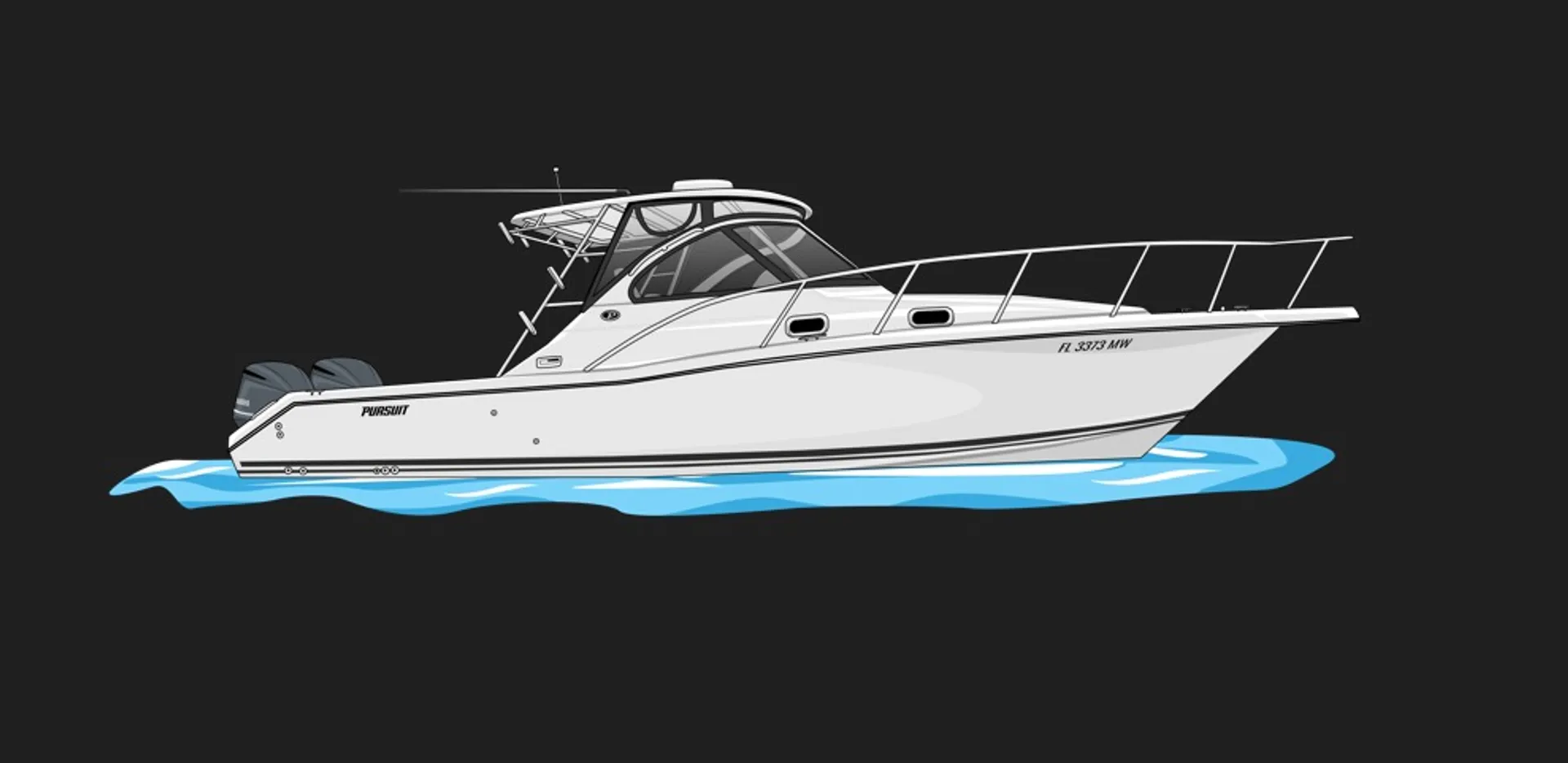 PURSUIT OS375 OFFSHORE W/3-F350HP in Pompano Beach, FL