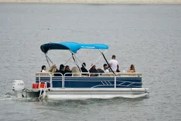 Cruise Mission Bay with Friends on a 10-Person Pontoon boat photo