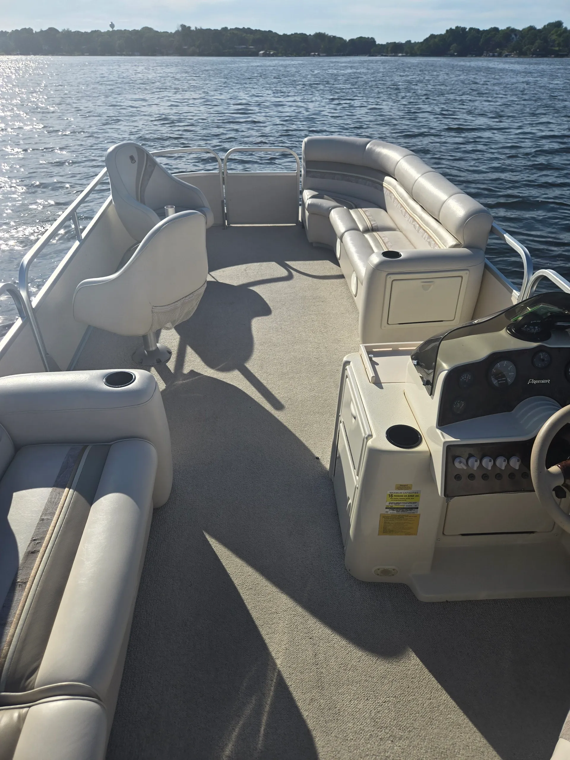 16 passenger Preimer SunSation pontoon on Lake Minnetonka