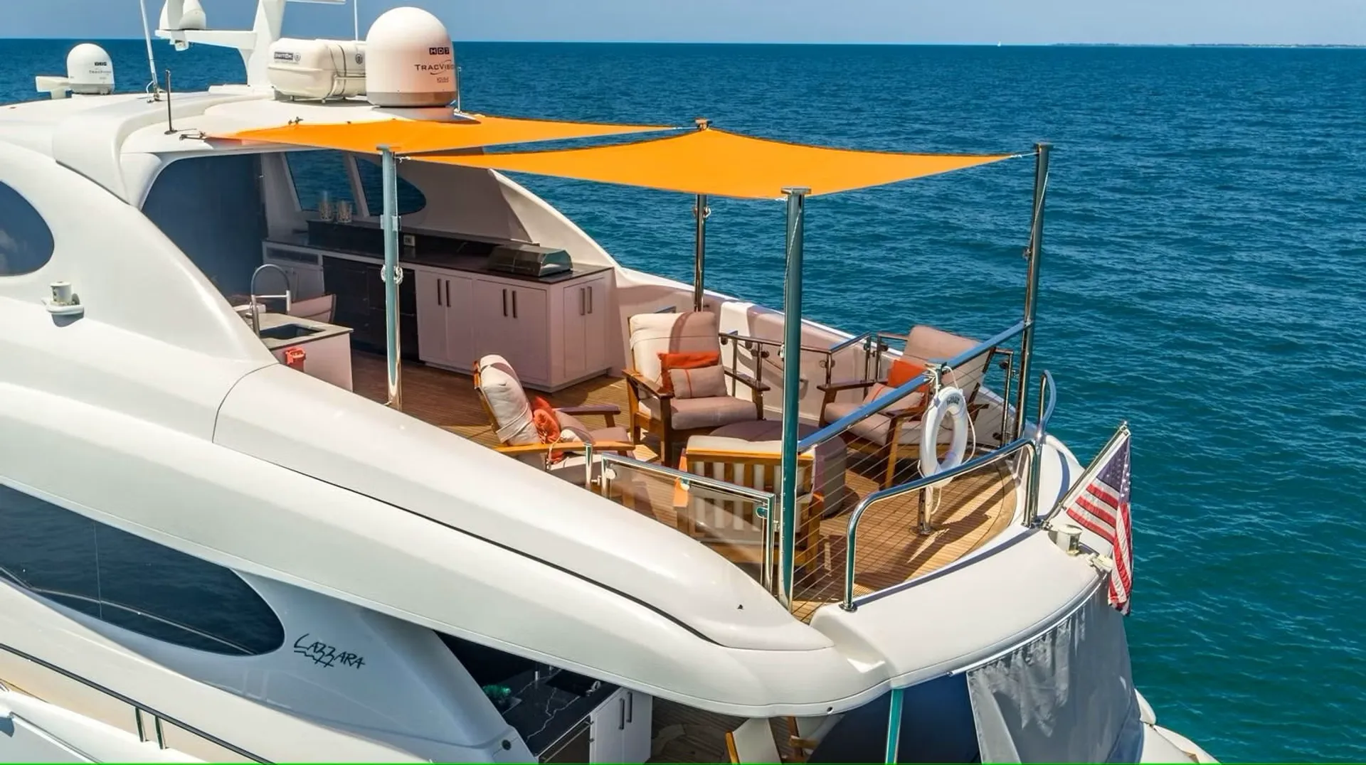 88ft Lazzara Yacht with lots of Outdoor Spaces and Water Toys!