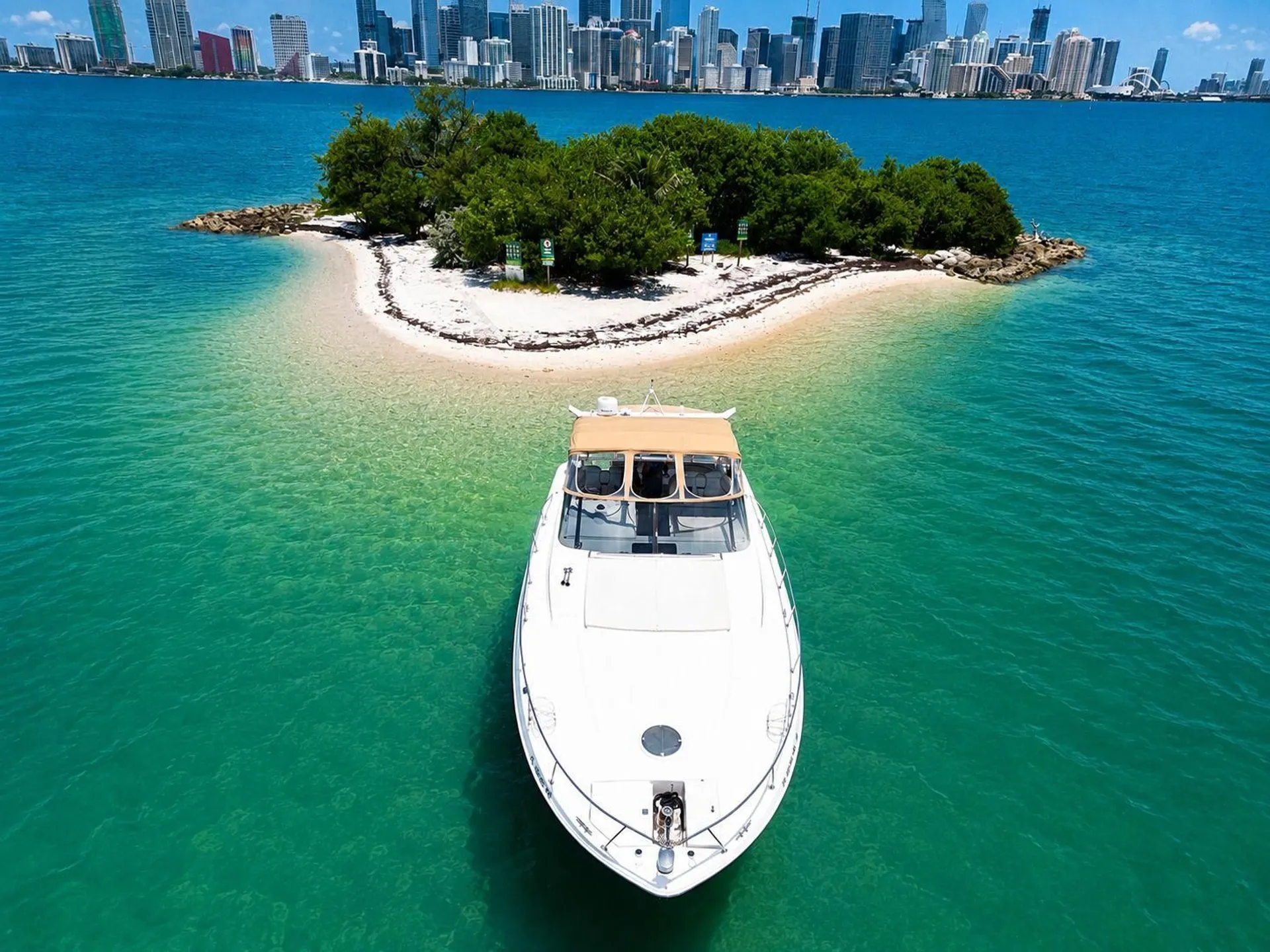 Luxury Yacht 48ft Trojan – Miami Views and Waterfront Experiences