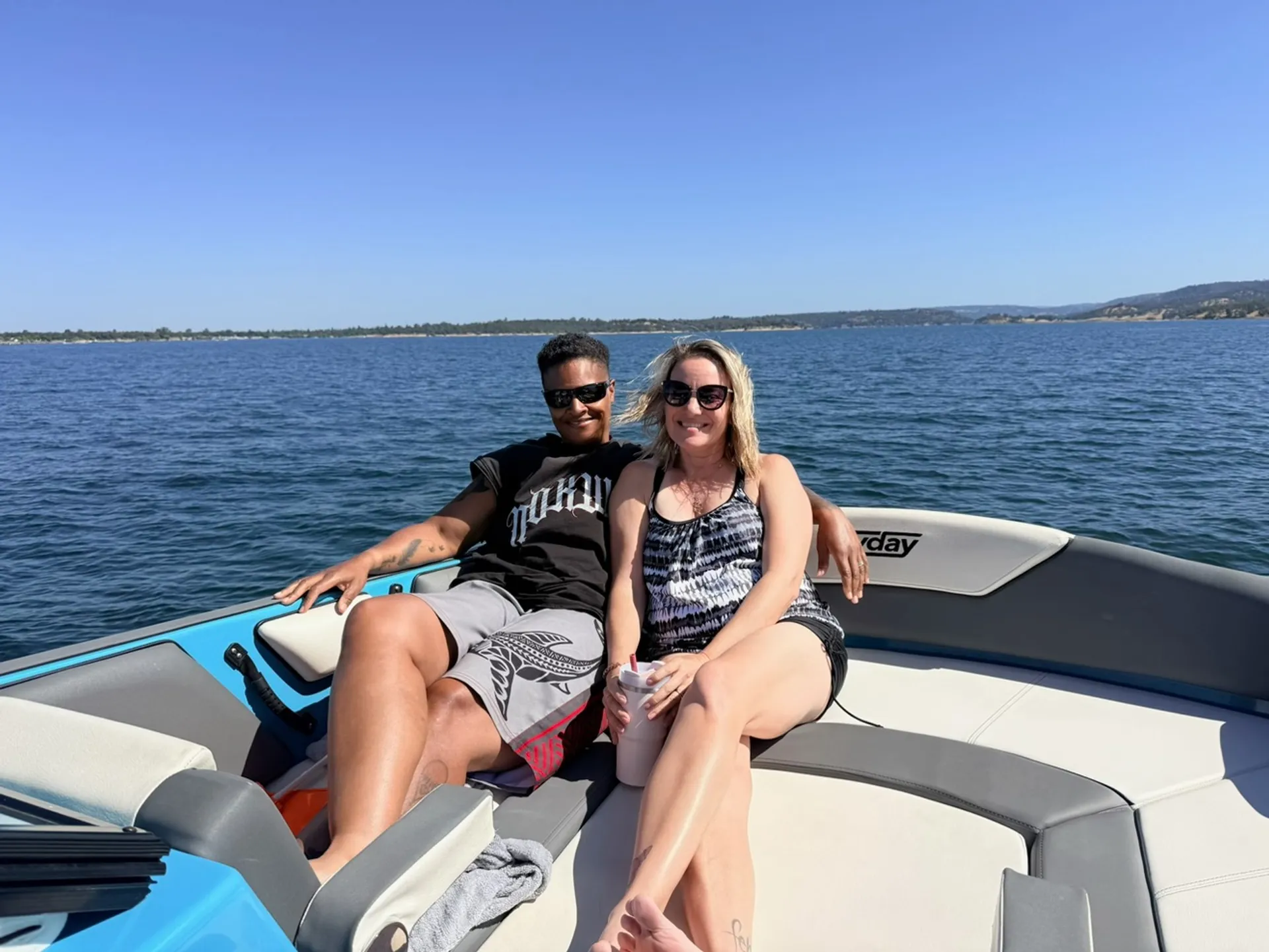 Folsom lake, tube, wake surfing, relaxing on the water