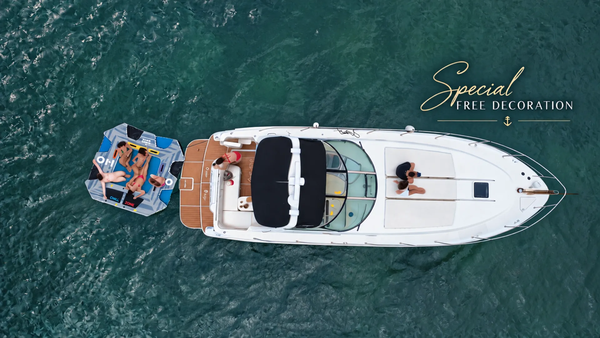 Free Decoration 🎉 | 45’ Luxury Yacht Charter in Miami