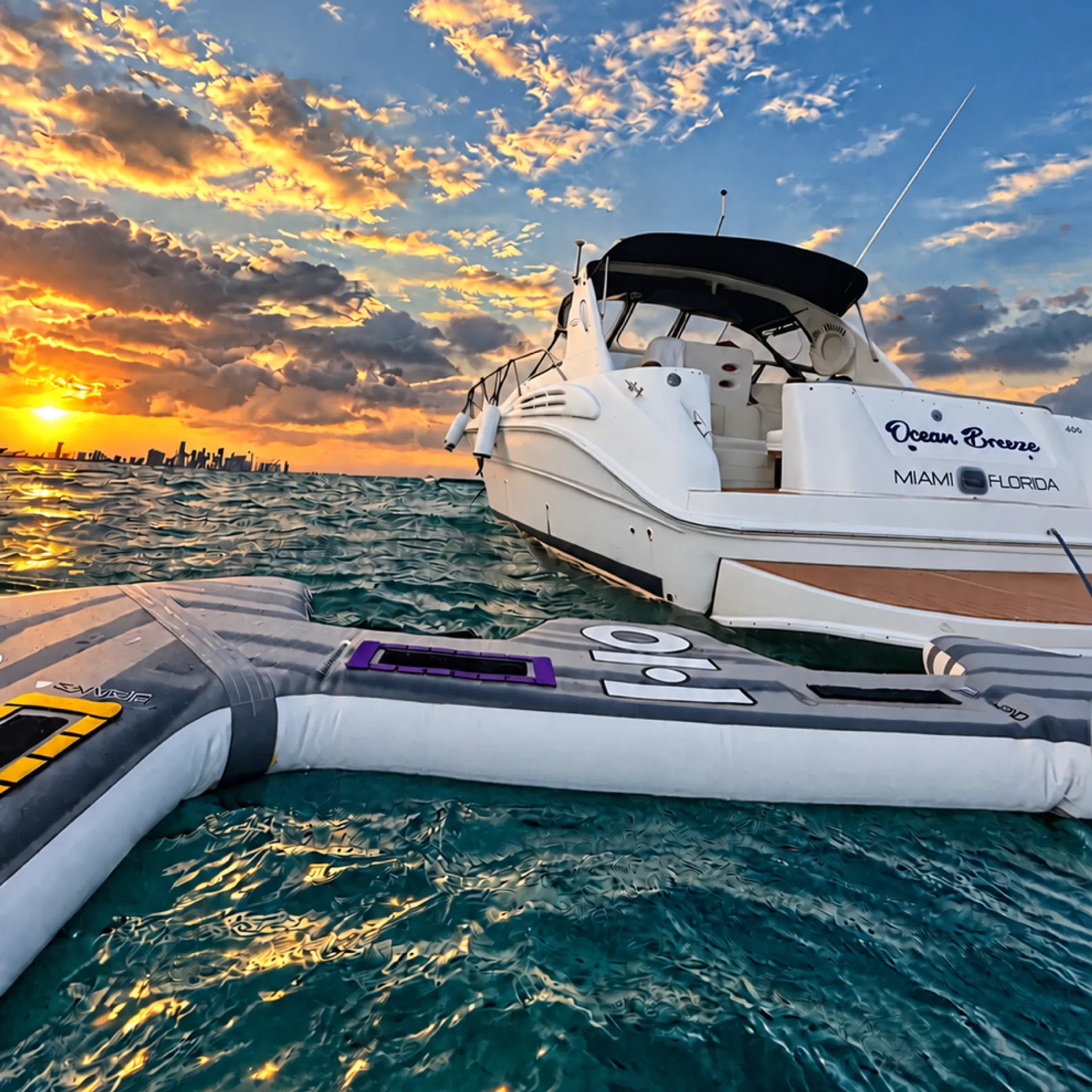 Free Decoration 🎉 | 45’ Luxury Yacht Charter in Miami