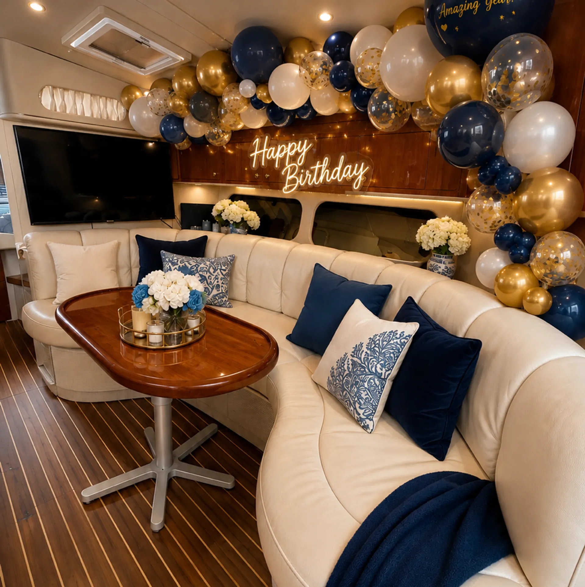 Free Decoration 🎉 | 45’ Luxury Yacht Charter in Miami