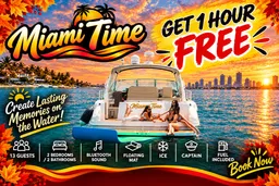 Get 1 HR FREE! 45' Sea Ray Sundancer Yacht  boat photo