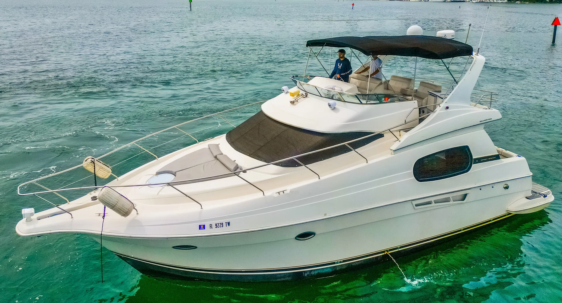 Enjoy "SANTORINI" Silverton Sport Bridge 48ft in Miami!