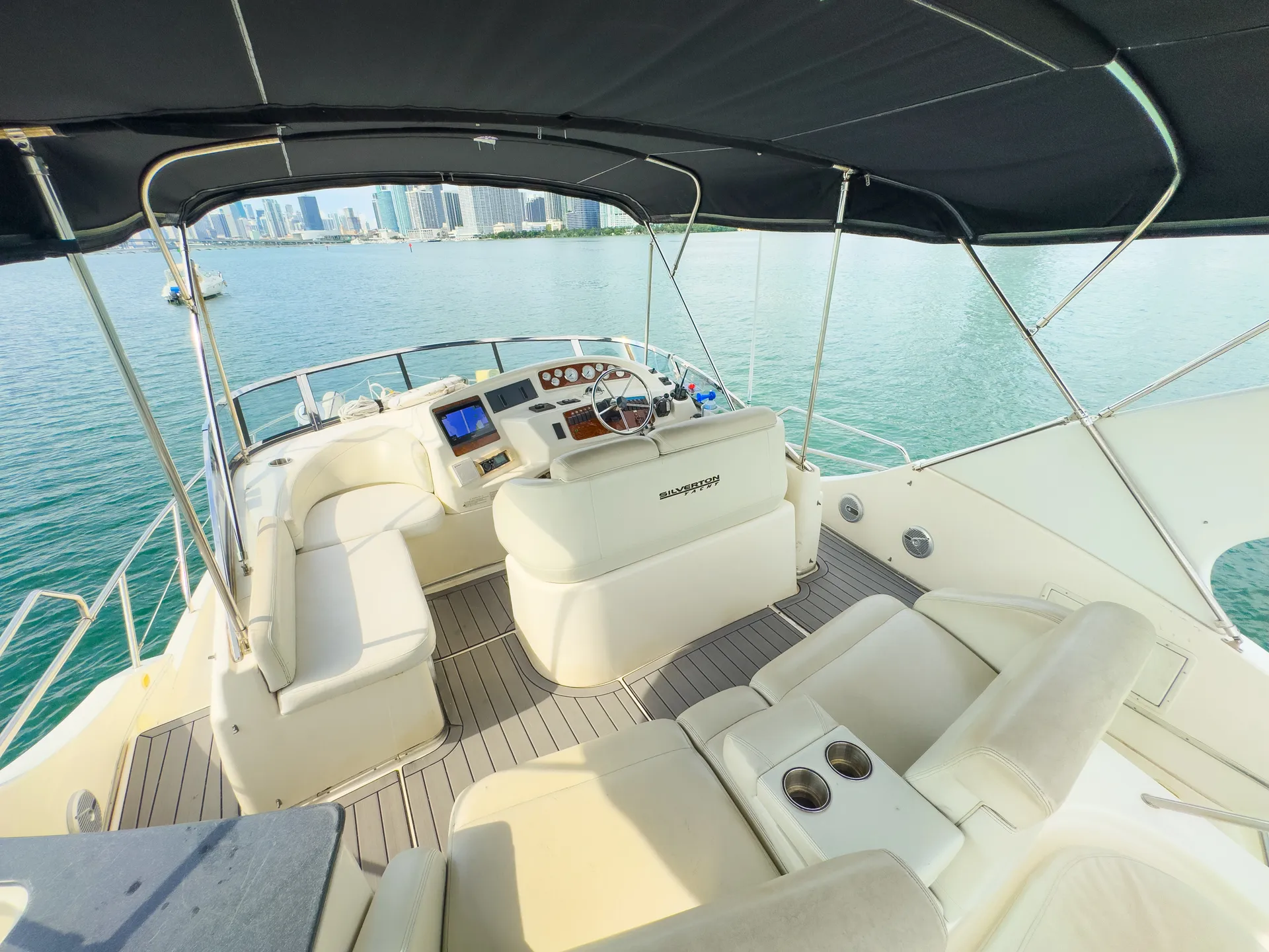 Enjoy "SANTORINI" Silverton Sport Bridge 48ft in Miami!
