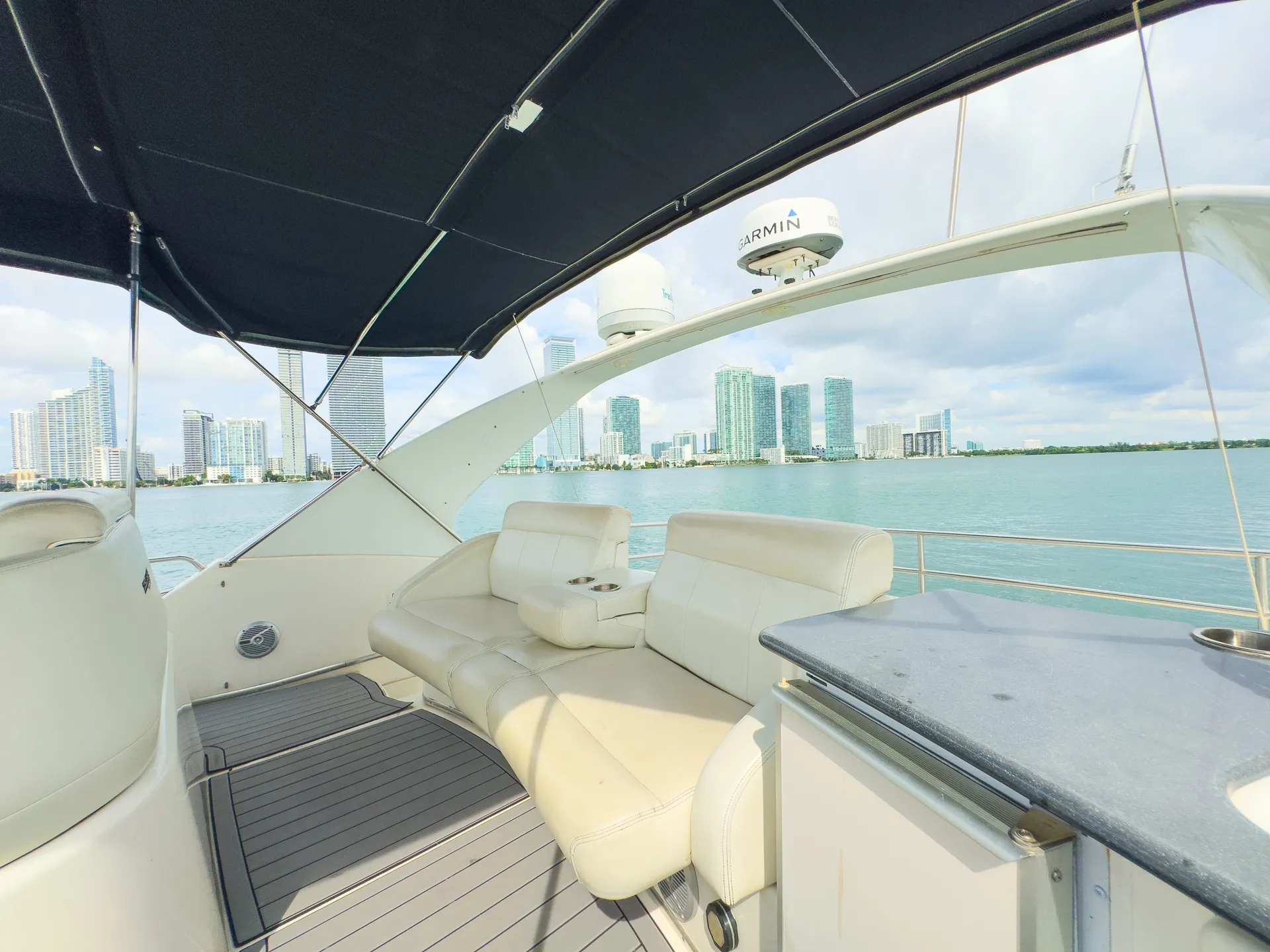 Enjoy "SANTORINI" Silverton Sport Bridge 48ft in Miami!