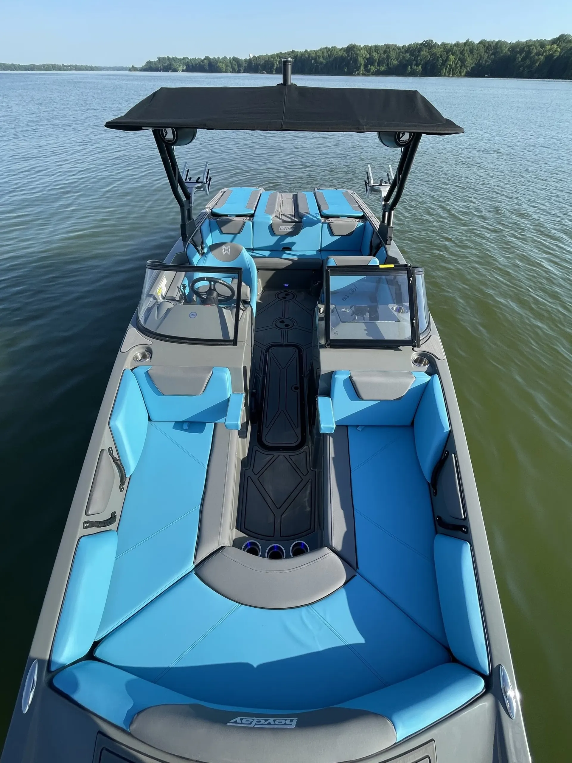 Enjoy Old Hickory Lake on a wake boat and do some wakesurfing