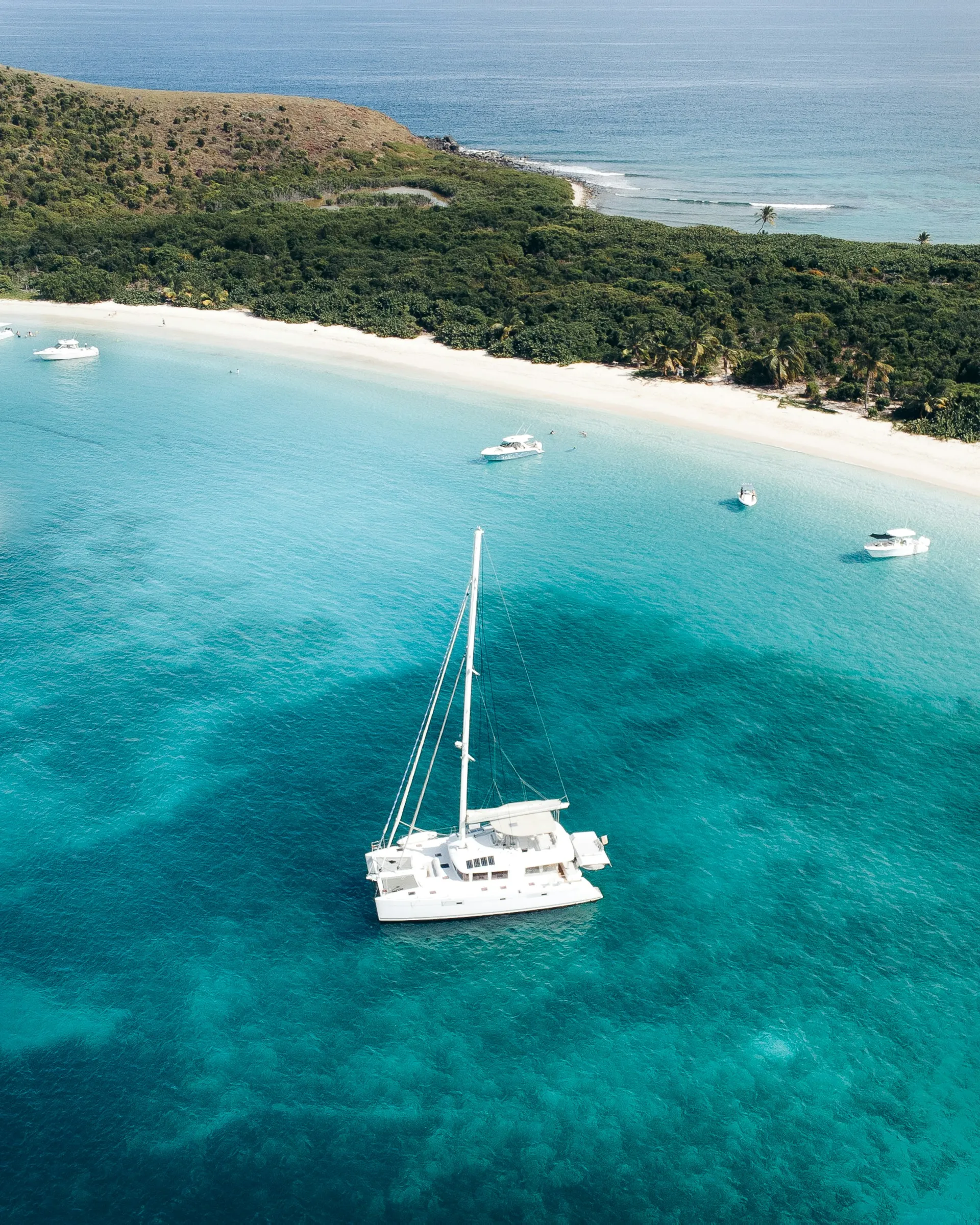 a catamaran in the water in Puerto Rico